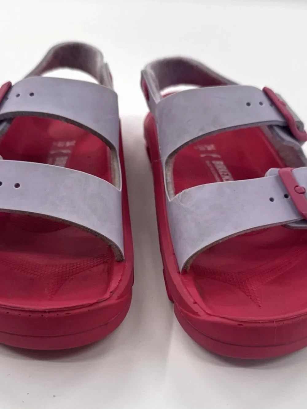 Birkenstock Sandals Youth Girls 3 Pink Mogami Buckle Waterproof Strappy Beach